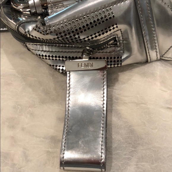 Fendi Large Metallic Crossword Tote - Picture 3 of 8